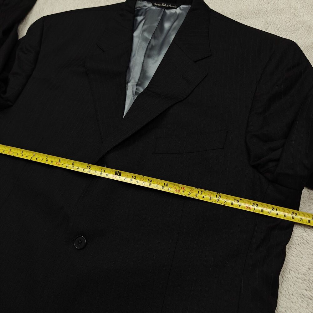 Jack Victor Loro Piana Blazer Men's 44R Viking 3 Button Striped Wool Suit Jacket - Picture 10 of 11
